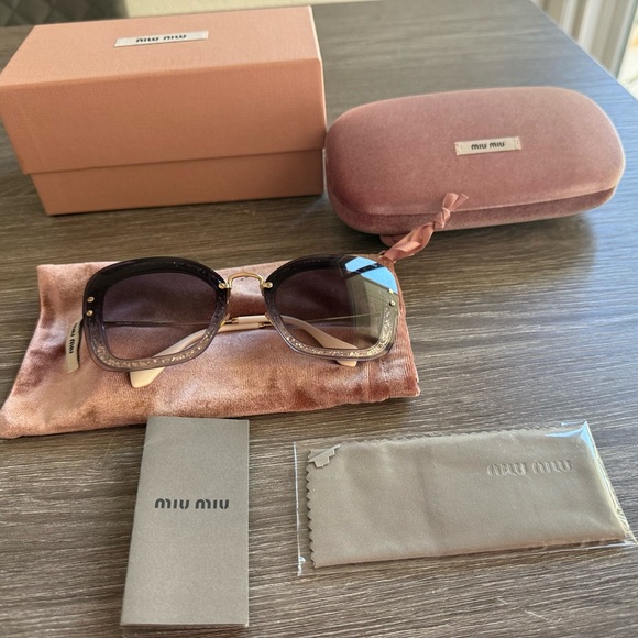 Miu Miu Purple Sunglasses with Gradient Lenses, unique frames main image 8
